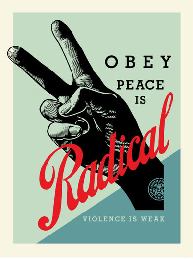 Shepard Fairey Offset Lithograph: Radical Peace