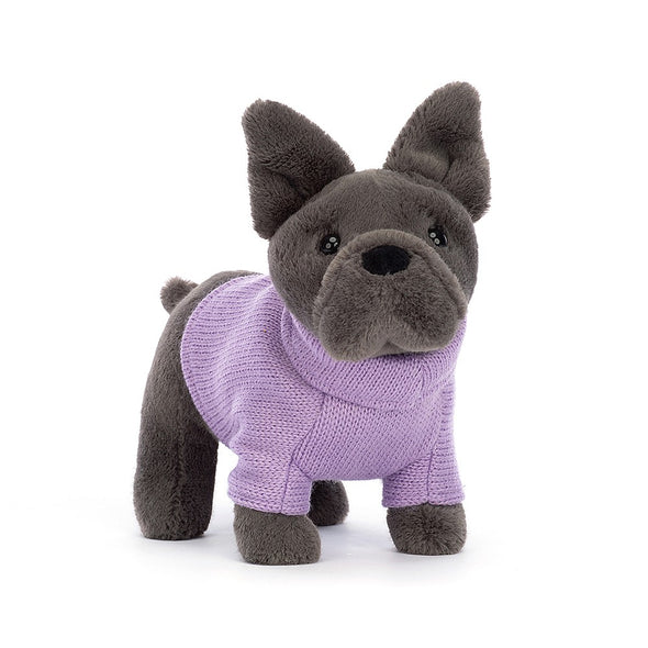 Sweater French Bulldog: Purple