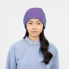 Rib Knit Beanie: Teal Magenta