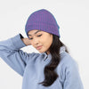 Rib Knit Beanie: Teal Magenta