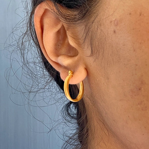 Earrings: Small Hoop Gold