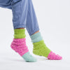 Trio Waffle House Socks: Pink/Lime S/M