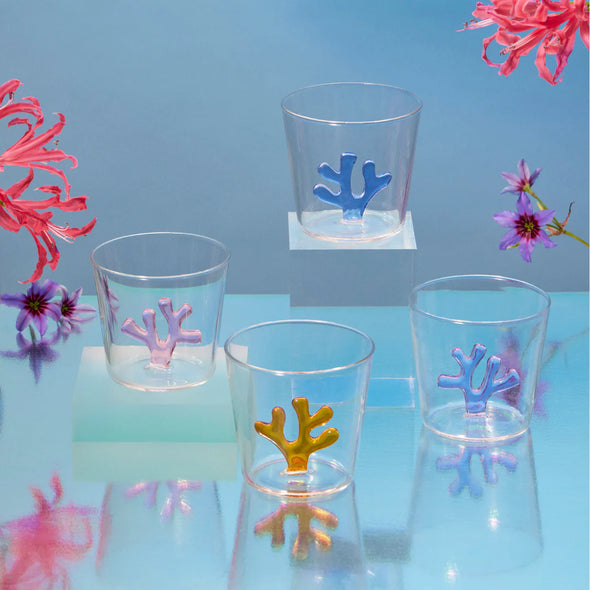 Coral Tumbler Glasses | Set of Four