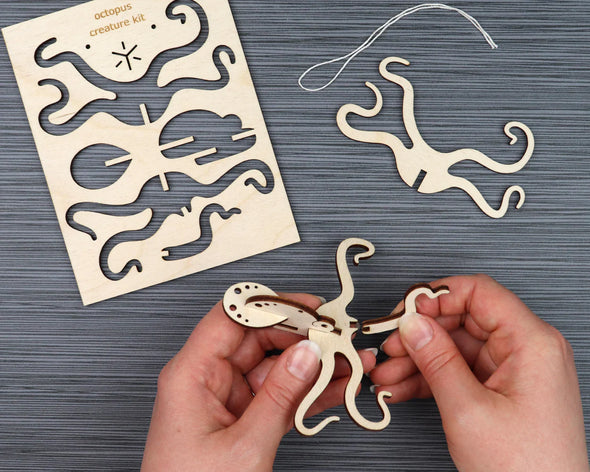 Wood Ornament Kit: Octopus