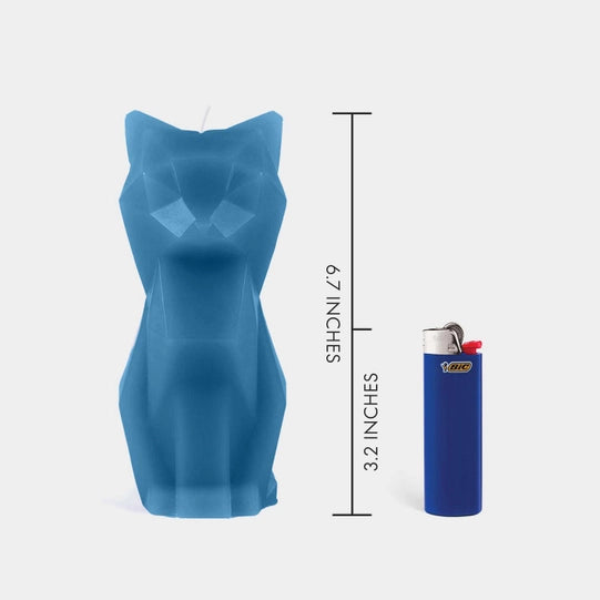 Candle: Blue Pyropet Kisa Cat Skeleton