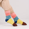 Color Band House Socks: Poppy Teal