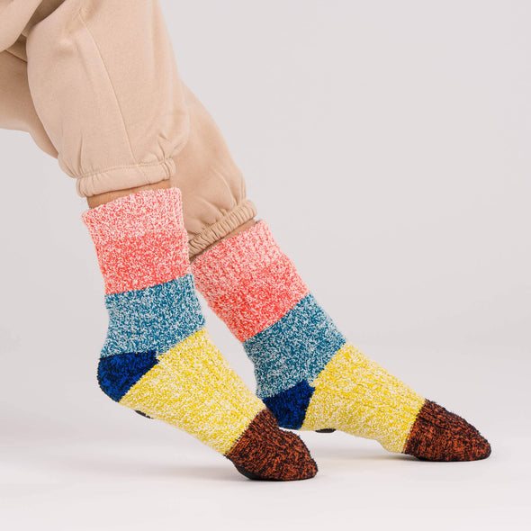 Color Band House Socks: Poppy Teal