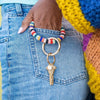 Bracelet: Beaded Key Ring Multicolor