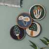 Beaded Coasters Set of 4: Wildgrove