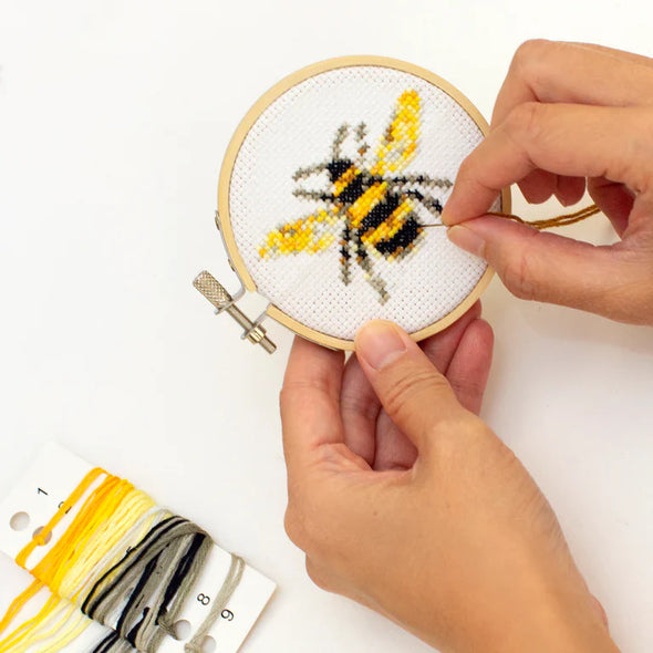 Mini Cross Stitch Kit: Bee