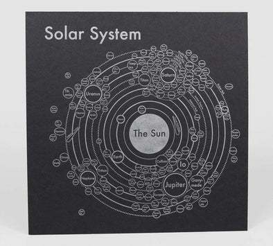 LP Print: Solar System Silver 8" x 8"
