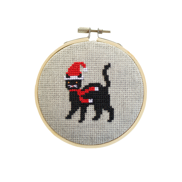 Cross Stitch Kit: Christmas Cat