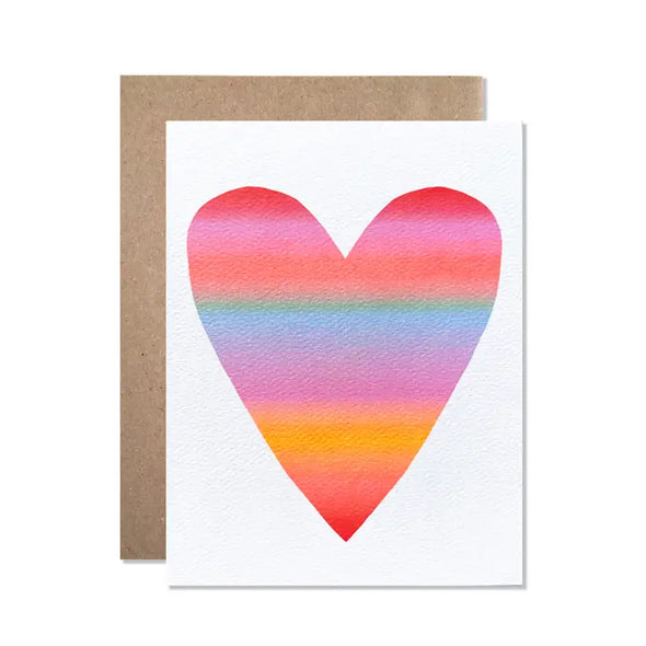 Card: Large Neon Gradient Heart