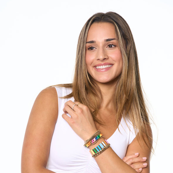 Bracelet: Twisted Colored Link