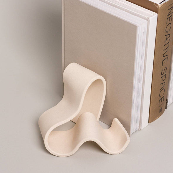 Fettu Bookends Set: Bone