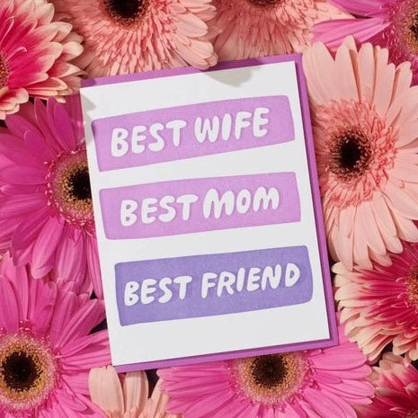 Card: Best Wife/Mom/Friend