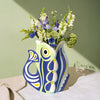 Paper Vase: Blue Fish