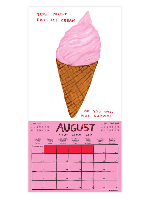 David Shrigley 2026 Wall Calendar