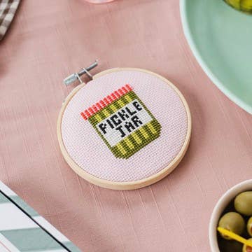 Cross Stitch Kit: Pickle Jar