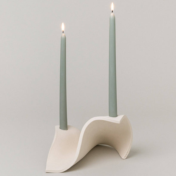 Drape Candelabra: Bone