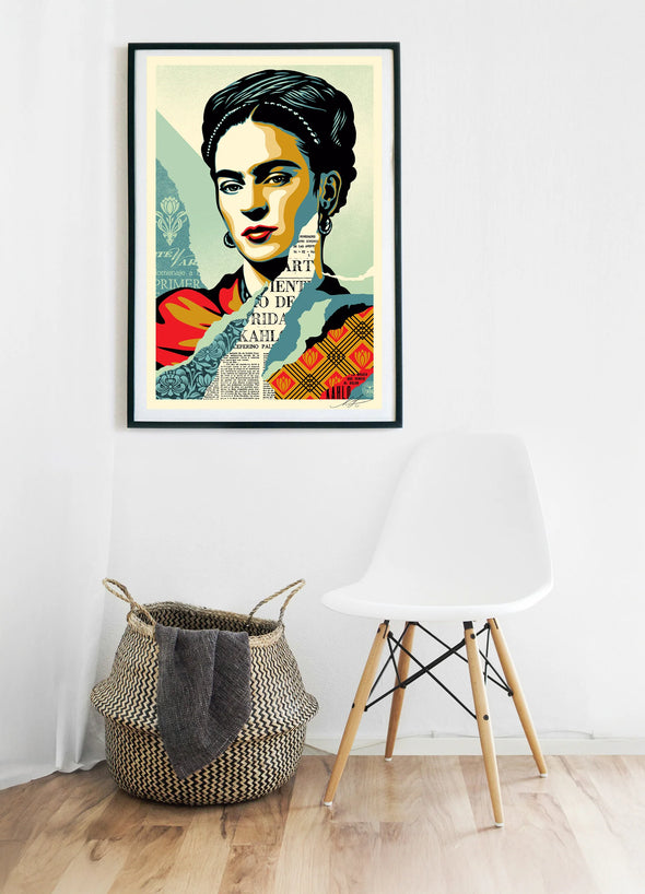 Shepard Fairey Offset Lithograph: The Woman Who Defeated Pain (Frida Kahlo)