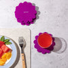 Felt Crest Coasters: Fuchsia