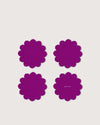 Felt Crest Coasters: Fuchsia