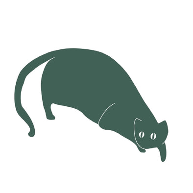 Cat Print- Green Sneaky