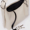 Mini Recycled Leather Shoulder Bag: Stone