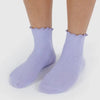 Lettuce Edge Socks Set of 2: Lavender + Red