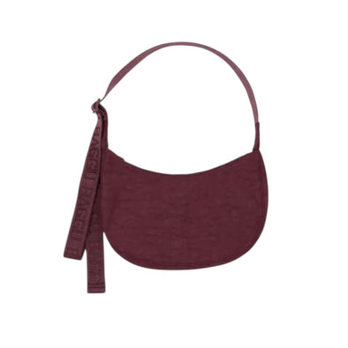 Small Crescent Bag: Mahogany