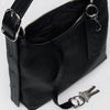 Mini Recycled Leather Shoulder Bag: Black