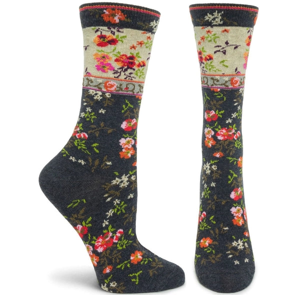 Socks: Mona Linen Charcoal
