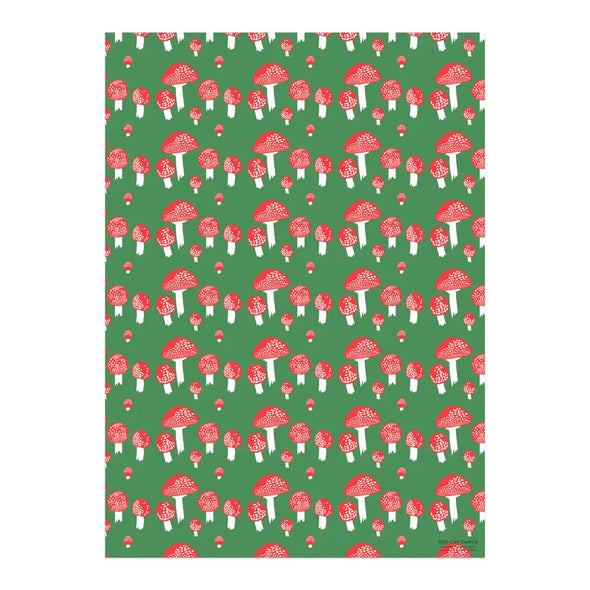 Wrapping Paper: Festive Mushrooms