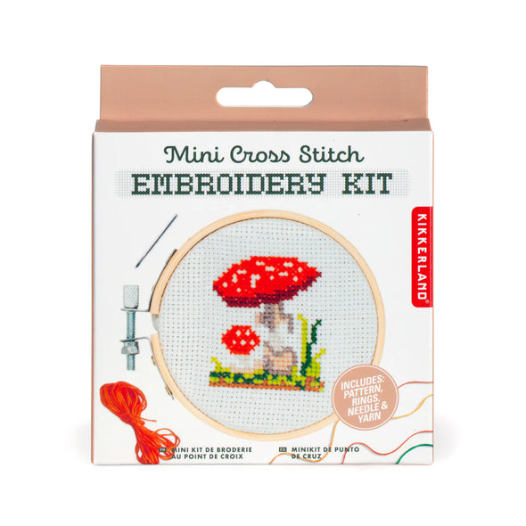 Mini Cross Stitch Kit: Mushroom