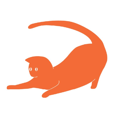 Cat Print- Orange Playful