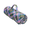 Puffy Picnic Blanket: Green Star Plaid