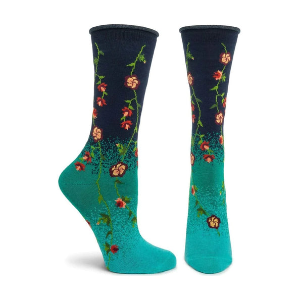 Socks: Tibetan Flowers Navy