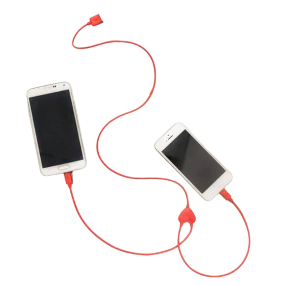 Dual Phone Cable Heart