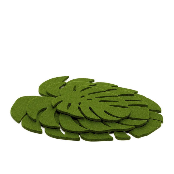 Felt Leaf Trivet: Large Loden Green