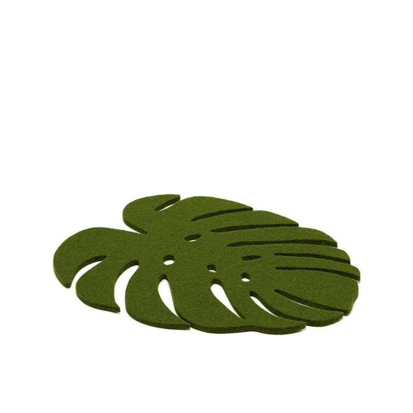 Felt Leaf Trivet: Large Loden Green