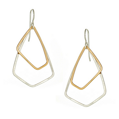 Earrings: Petite Akara in Silver + Gold