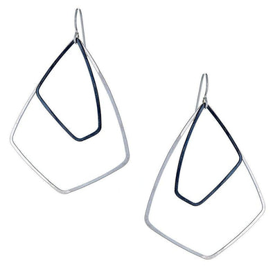 Earrings: Akara in Sterling + Oxidized Silver