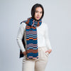 Albers Checkerboard Scarf: Navy Flame