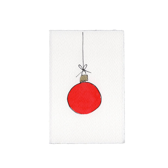 Card: Red Christmas Bauble