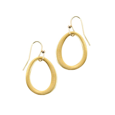 Earrings: Small Oval Gold