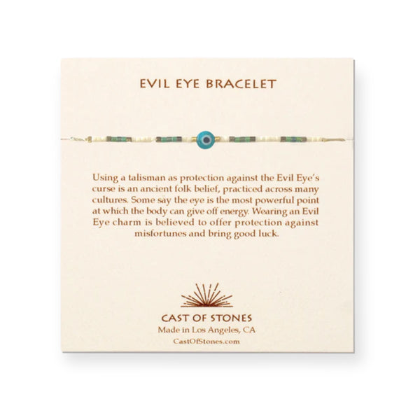 Bracelet: Evil Eye Blue Sea + White