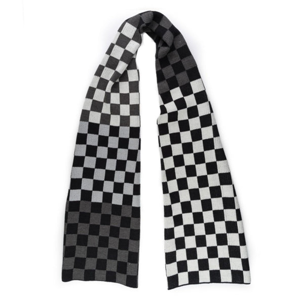 Checkerboard Black + White Scarf