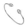 Cowrie Bangle: Sterling Silver