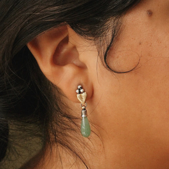 Earrings: Sacred Heart Teardrops